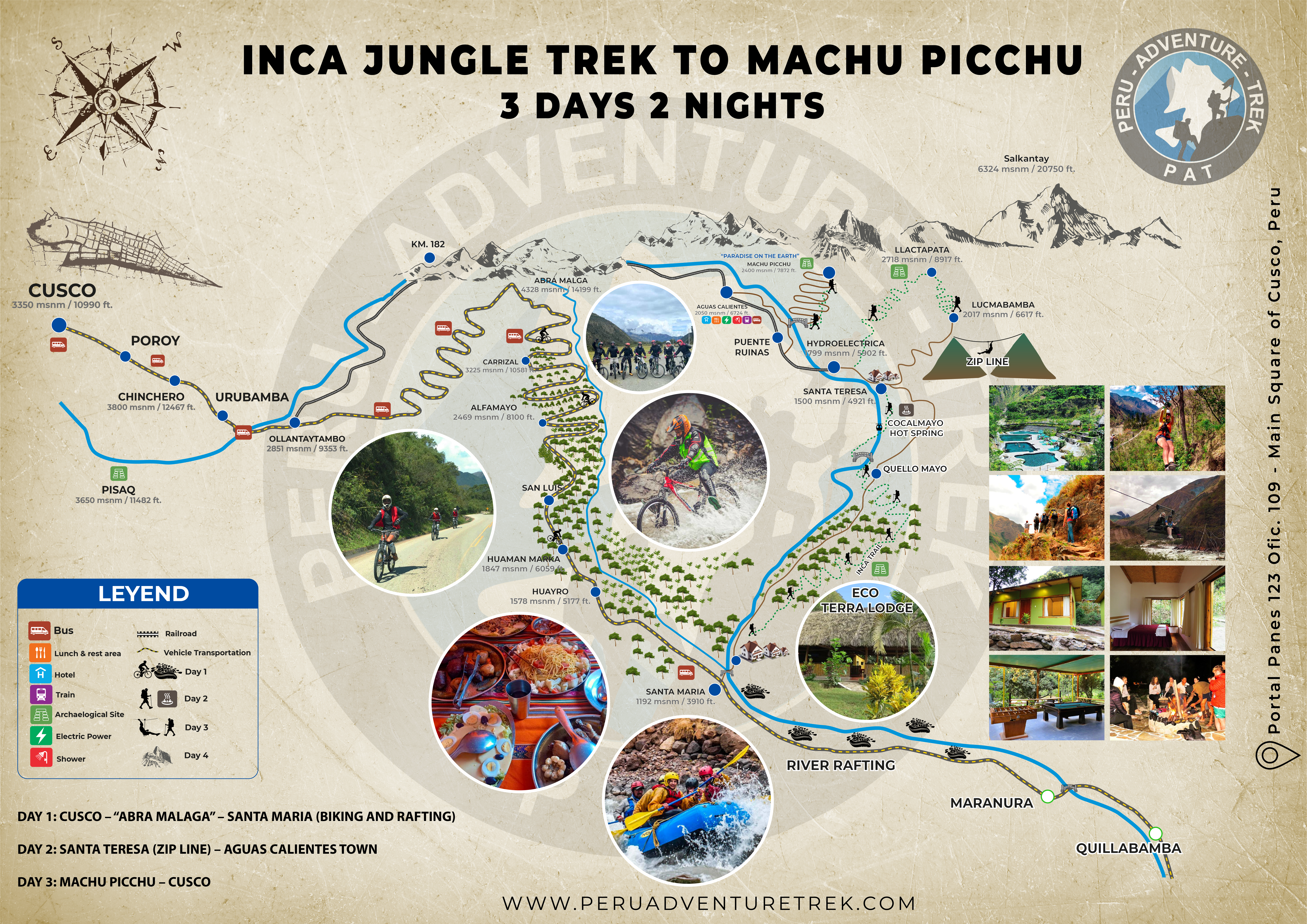  Inca Jungle Trek Machu Picchu 3 Days - Mapa 